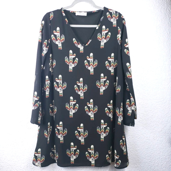 Peach Love California Dresses & Skirts - PEACH LOVE CALIFORNIA Cactus Western Print Dress
